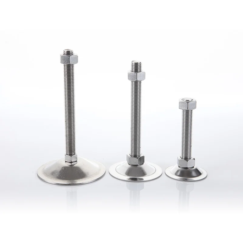 

2PCS 304 Stainless Steel Cup Horn Adjustment Supporting Foots Plate Adjustment Stand Foots Screw Equipment Leg