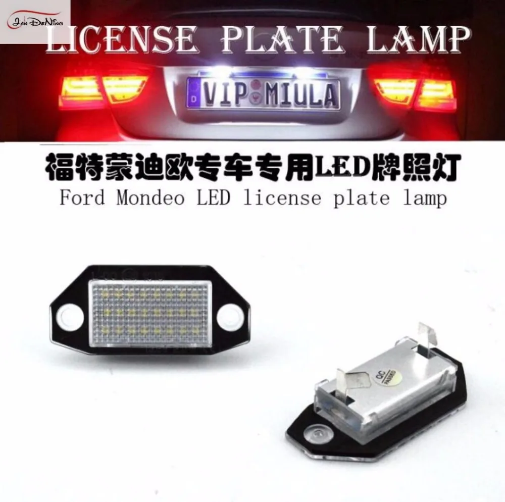 JanDeNing  2pcs Error Free 24 LED License Plate Lights For Ford MKIII 4/5D 2000-2007