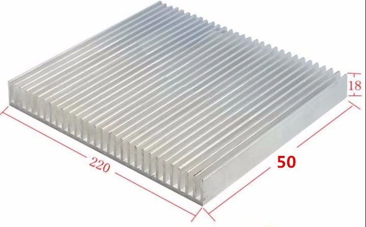 Dense tooth Power amplifier radiator 220*18*50mm radiator 6063 environmental protection aluminum