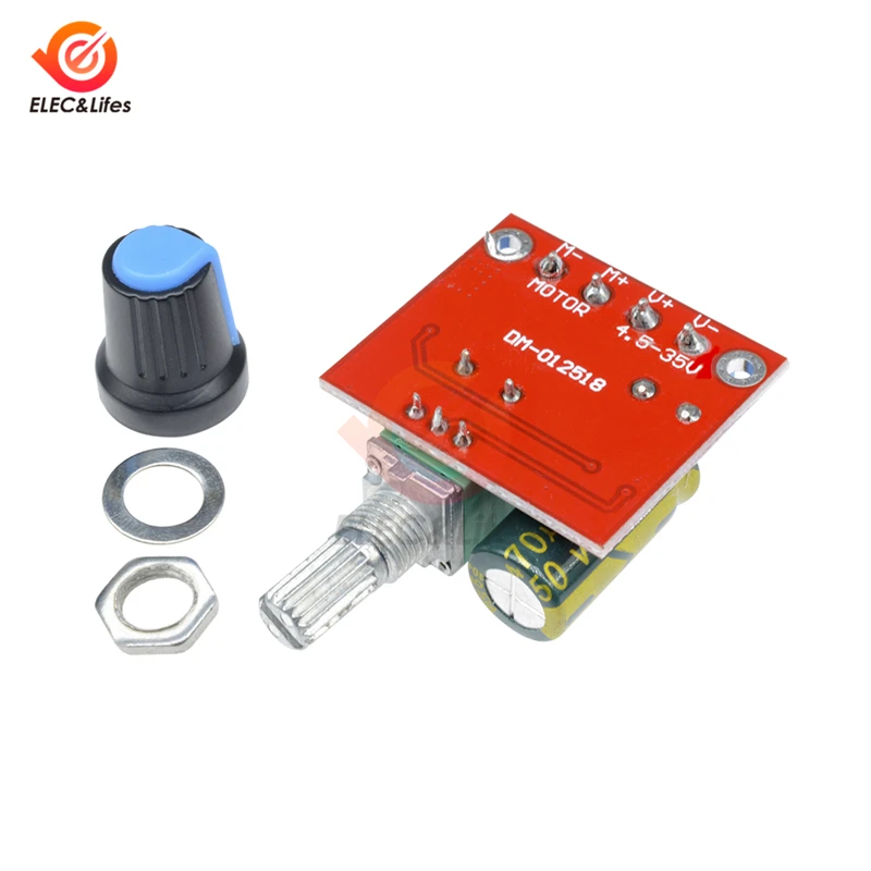 90W Max 4.5V-35V 5A DC PWM Motor Speed Controller Module Adjustable Speed Regulator Control Switch 12V 24V