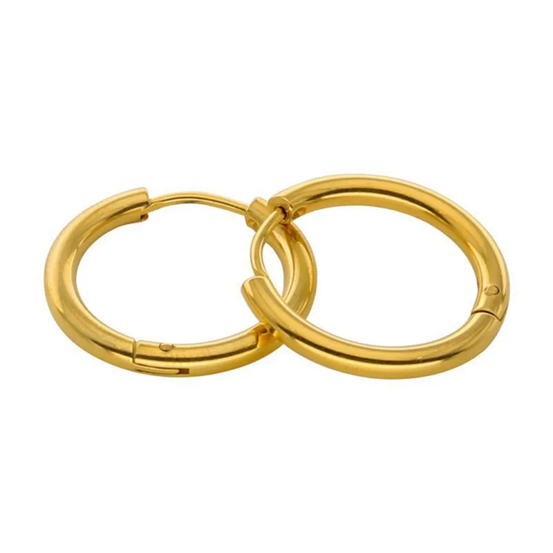 1 Pair Stainless Steel Simple Round Stud Earring For Man Unisex 3 Colors Ear Piercing Jewelry Gifts image 5