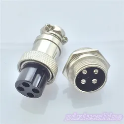 1set GX16 4 Pin Male Female Diameter 16mm L72 Circular Connector Aviation Socket Plug Wire Panel Connector High Quality