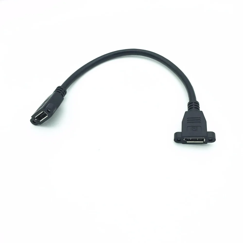DP DisplayPort Женский к женскому удлинителю порт дисплея Женский Удлинительный кабель с винт крепления панели 30 см 2K * 4K @ 60Hz