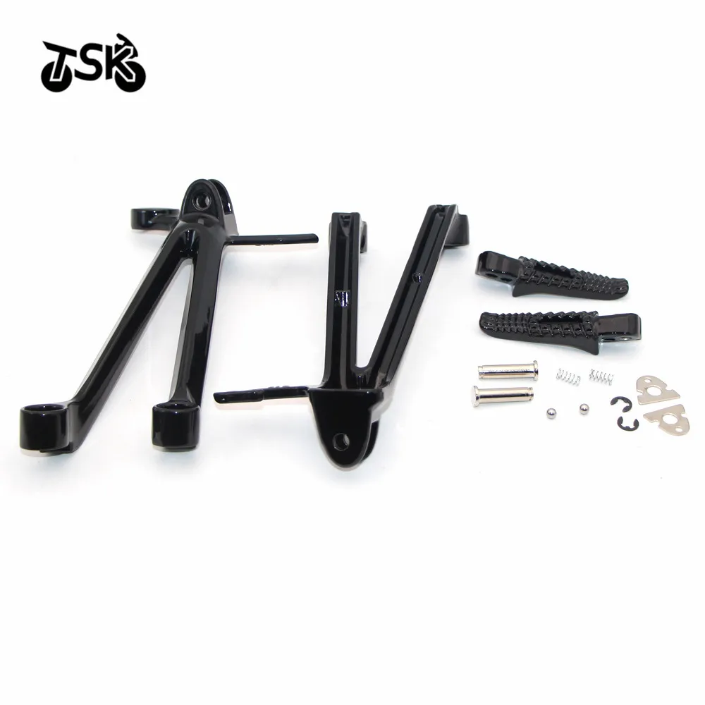 

Passenger Foot Peg Footrest Bracket Set Rear Moto For SUZUKI GSXR 1000 2005 2006 Motorcycle Black