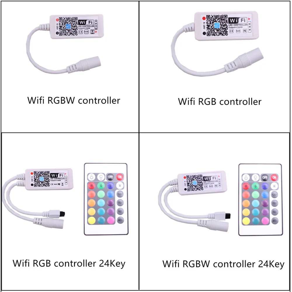 Wifi RGB / RGBW LED Controller Mini DC12V With RF 21Key / IR 24Key Remote Control For RGB / RGBW LED Strip Lights