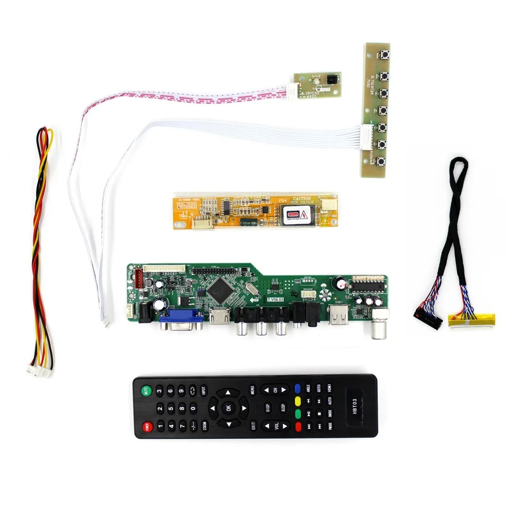 TV+H DMI+VGA+AV+USB+AUDIO LCD Control Board For 1366x768 LP156WH1 LTN156AT01 LTN160AT01 LCD Screen