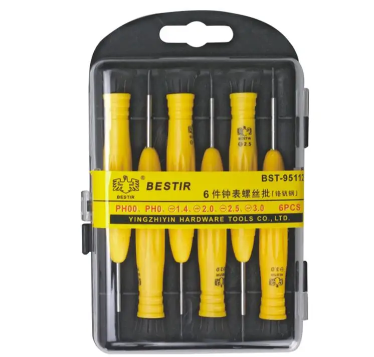 BESTIR taiwan tool 7pcs multifunctional precision clock computer phone telecommunication screwdrivers set T4-H1.5 PH00 PH0