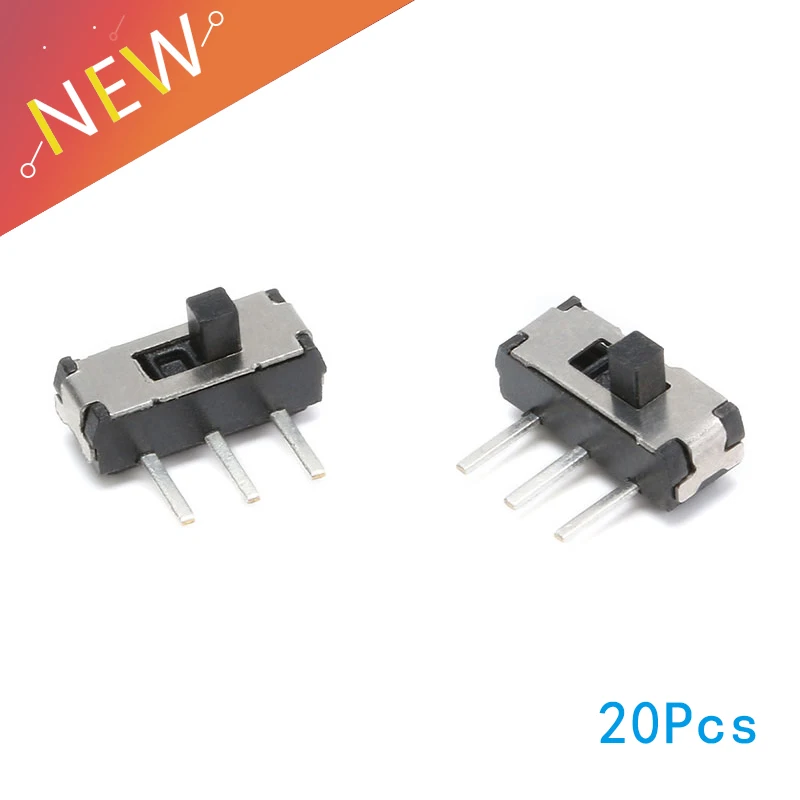 20 sztuk/partia przełącznik dwupozycyjny MSK-12D19 G2 SPDT 1P2T SMD 3 Pin panel pcb poziome przełącznik suwakowy