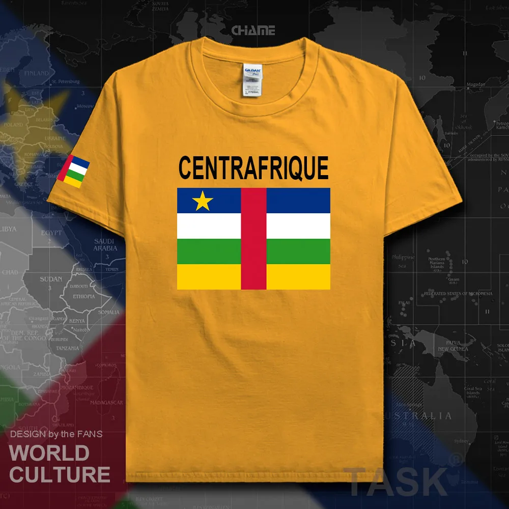 Central African Republic Centrafrique t shirt 2019 jerseys nation team 100% cotton t-shirt clothing flag tees country CA new 02