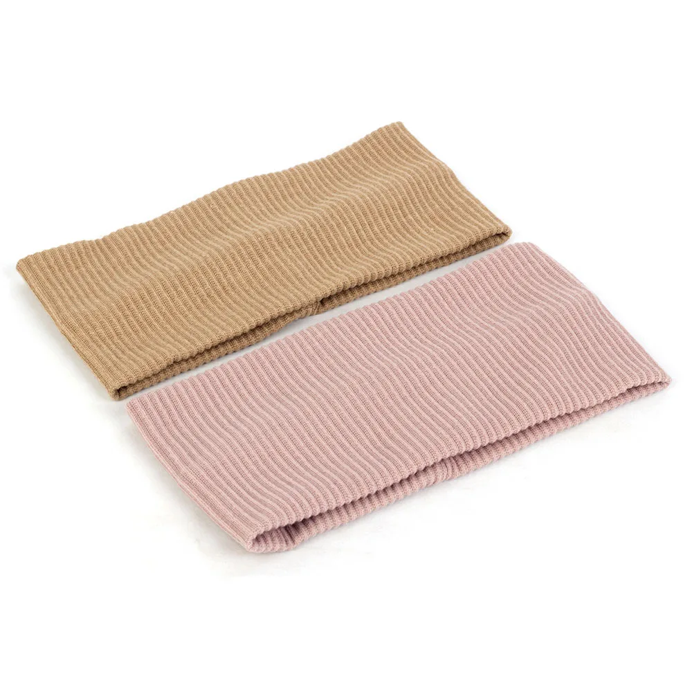 Geebro New Women Solid Knit Ribbed Headbands Soft Cotton Elastic Yoga Head Wrap Ladies Hair band Accessories AQ003