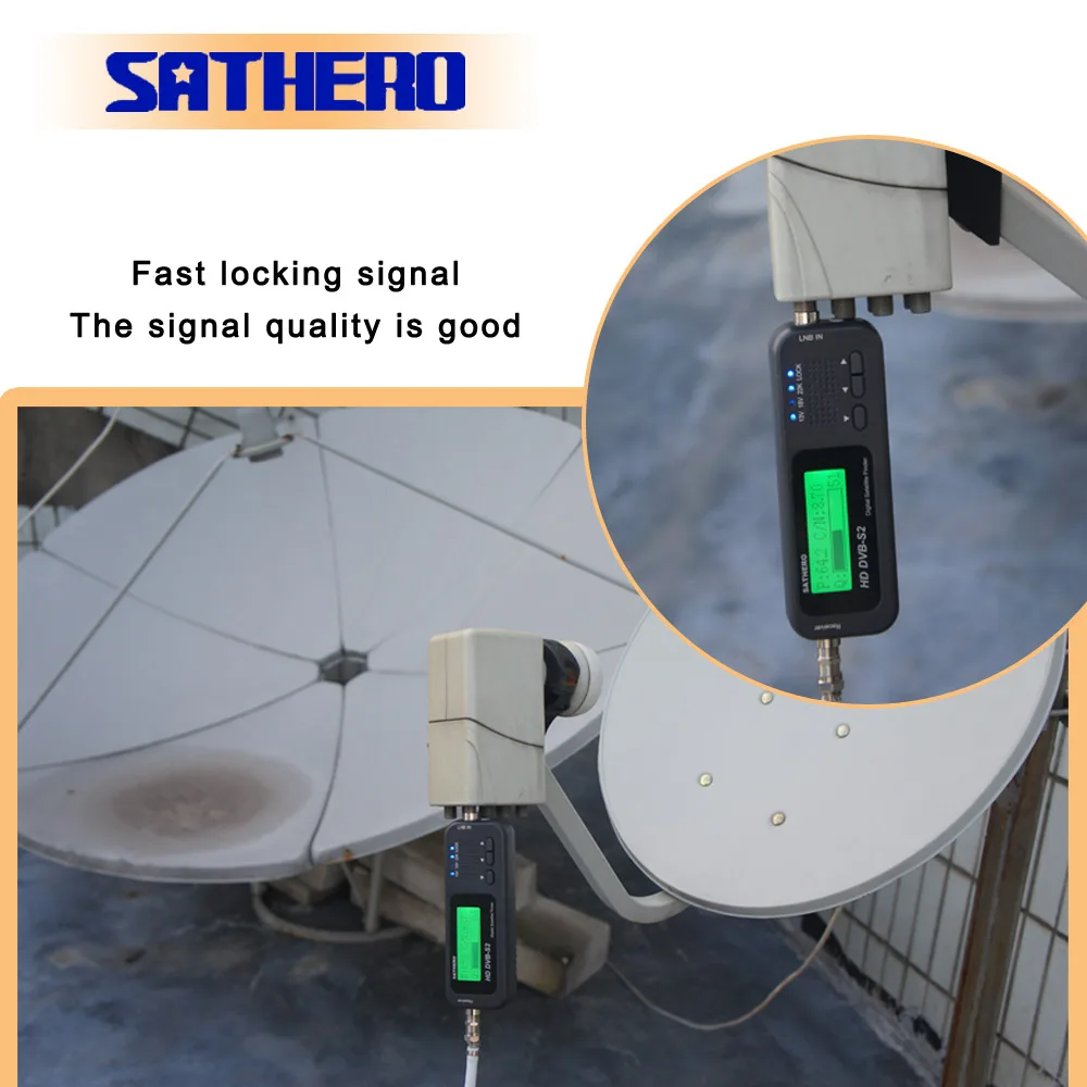 Signal Finder Sathero NEW SH-100HD DVB S2 digital Satellite Finder Portable satelite finder meters free sat programs