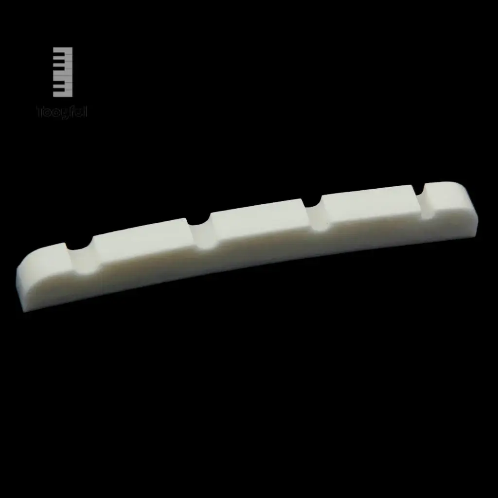 Tooyful High Quality 1Pc Buffalo Bridge Bone Nut Slotted 4 String Electric Bass Portable Guitar Replacement Accessory Wholesale