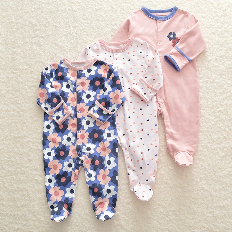 

3pcs Newborn Baby Girl Clothes Cotton Baby Rompers Children's Fashion Vetement Infant Kid 3-12M Jumpsuit Boy Baby Apparel