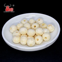 30PCS Yak Bone Handmade Carved Bead Necklace DIY Scatter Beads Antique Beads for jewelry making 8/10/12mm Hole 1.5mm