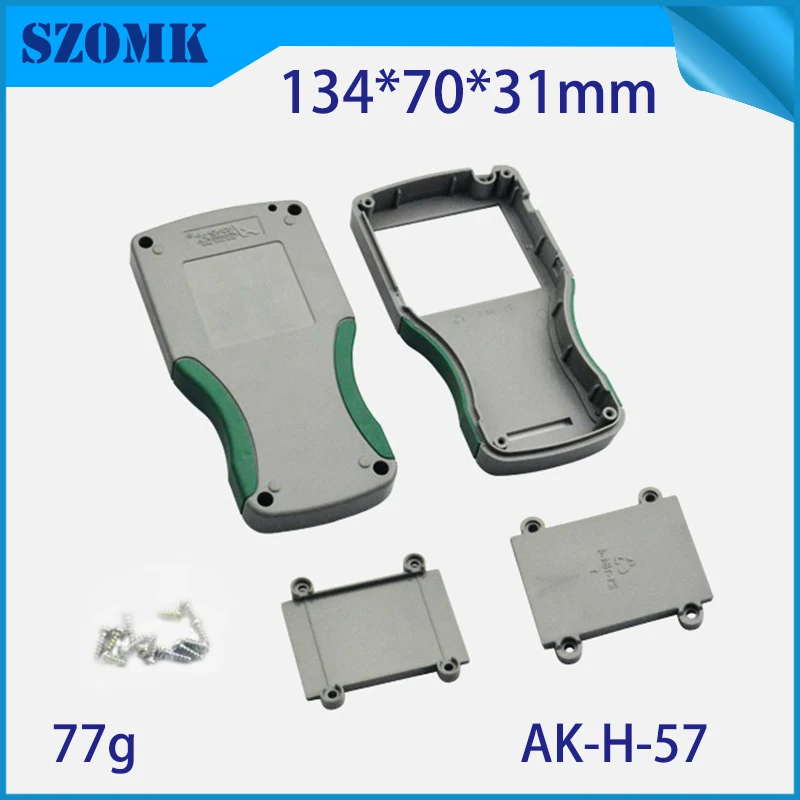 1 Piece 134*70*31mm szomk lcd display plastic box for electronics project high quality abs handheld small plastic control box