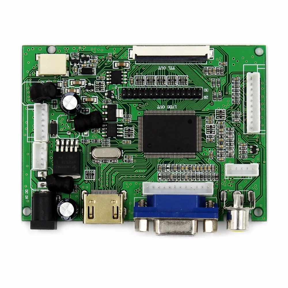 HD Serta VGA 2AV LCD Controller Papan 7 "800X480 HSD070IDW1-A Layar LCD