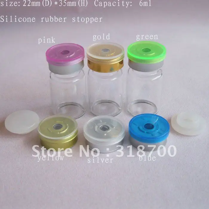 300pcs/lot 6ml Glass Vial with Flip Cap Sample Vial Essence Oil Glass Bottle 2ml 3ml 5ml 30ml is available