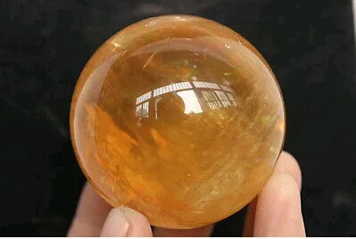 

60mm TOP!!!! NATURAL YELLOW CALCITE CRYSTAL SPHERE BALL HEALING