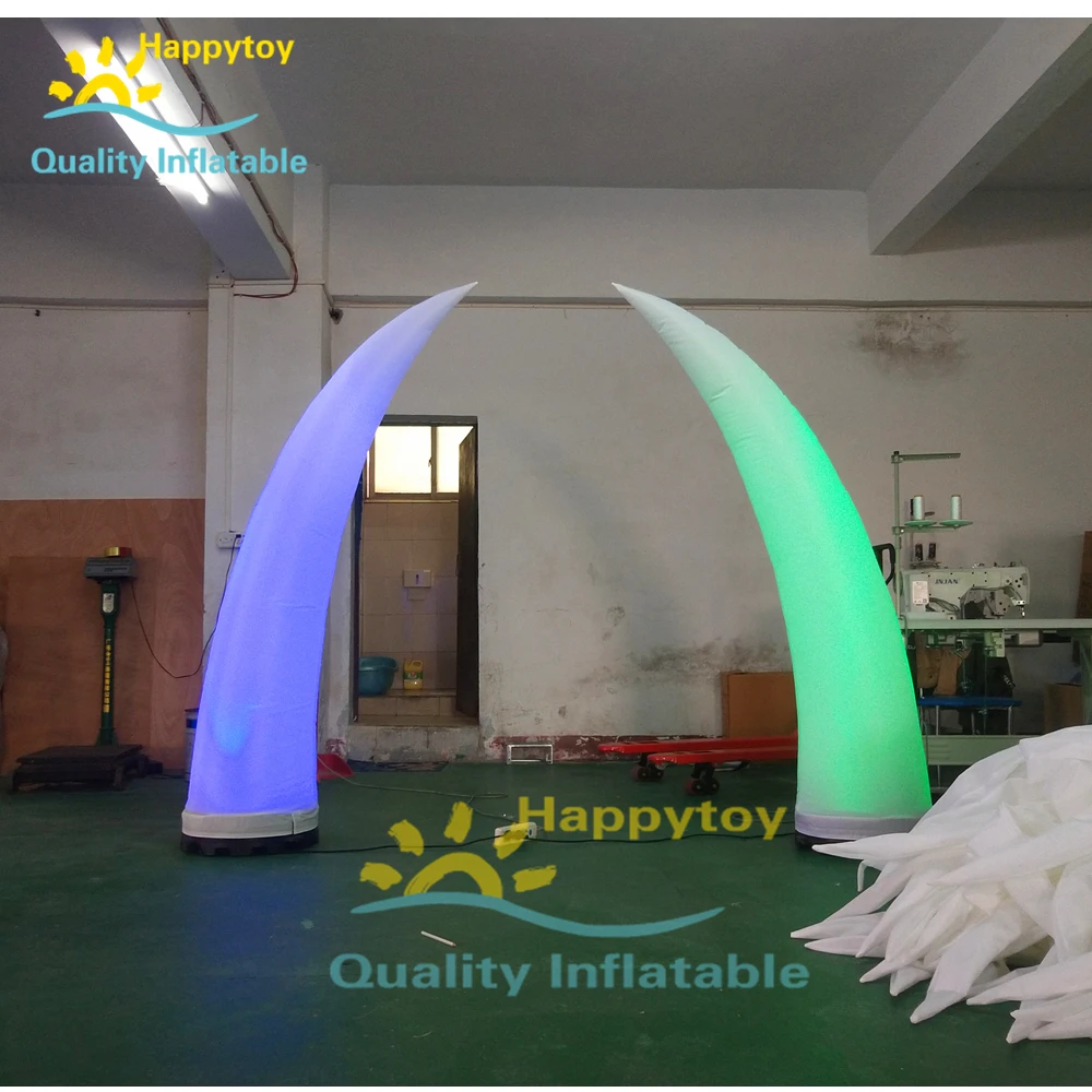 Inflatable Crescent Moon With Remote Controlled LED Light Bulb For Advertising Display