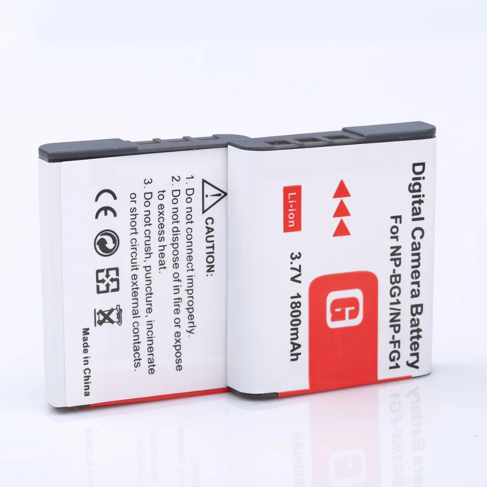 PROBTY 2 sztuk NP-BG1 NP BG1 NPBG1 aparat bateria + przenośna ładowarka z podwójnym USB dla SONY HX10 W30 DSC-W210 W100 W110 W120 H10 0036