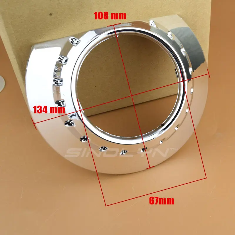 Sinolyn Dust Bezels Black E46 Projector Shrouds Tuning Replace For Hella 3R G5/Q5/WST Bi-xenon Lens Car Lights Accessories