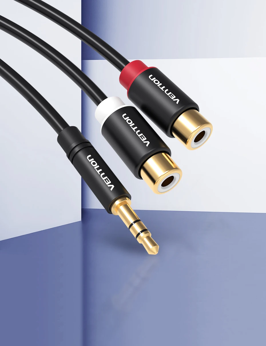 Tions 3,5mm Männlichen zu 2RCA Weibliche AUX Kabel RCA Jack Splitter Audio Y Kabel für iPhone Computer Lautsprecher Stereo 3,5 kabel RCA – Detail 12