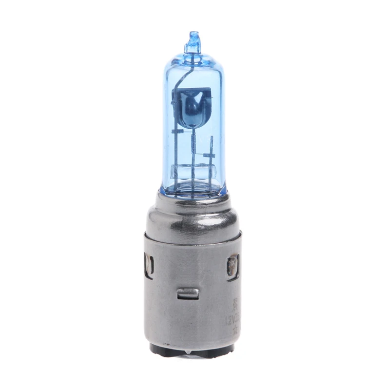 Motorcycle DC 12V 35W BA20D Headlight Bulb Xenon White Light