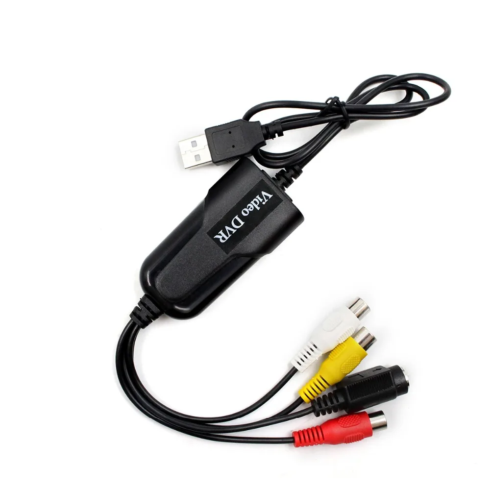 USB 2.0 Video Capture TV DVD VHS Video DVR Capture Adapter Card with Audio Support Win7/8/Vista for Computer/CCTV Camera