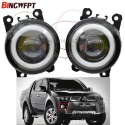 Car Accessories LED Bulb Front Fog Light Angel Eye For mitsubishi L200 2005/06/07/08/09/10/11/12 For Galant DJ_ ED_ EF_ Saloon