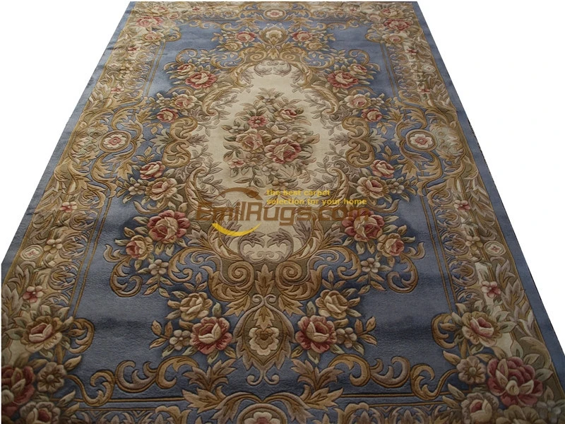 Savonnerie Rug Embroidered Wool Knitting Carpets Antique Mandala Area Runnerchinese aubusson rug