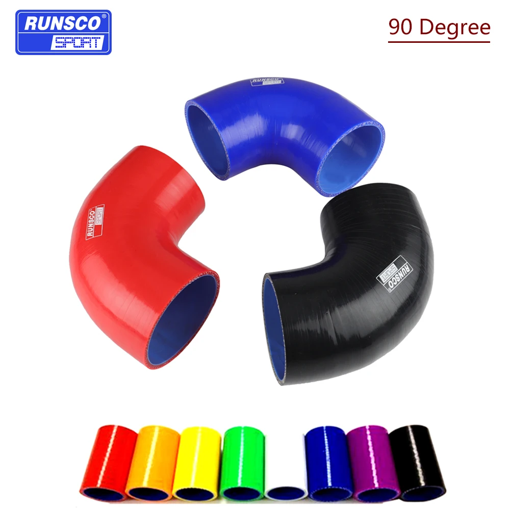 

120/5000 90 degrees Silicone Hose Elbow Rubber Joiner Bend Tube for Intercooler Cold Air Intake Hose 38 45 51 57 63 70 76 83 89