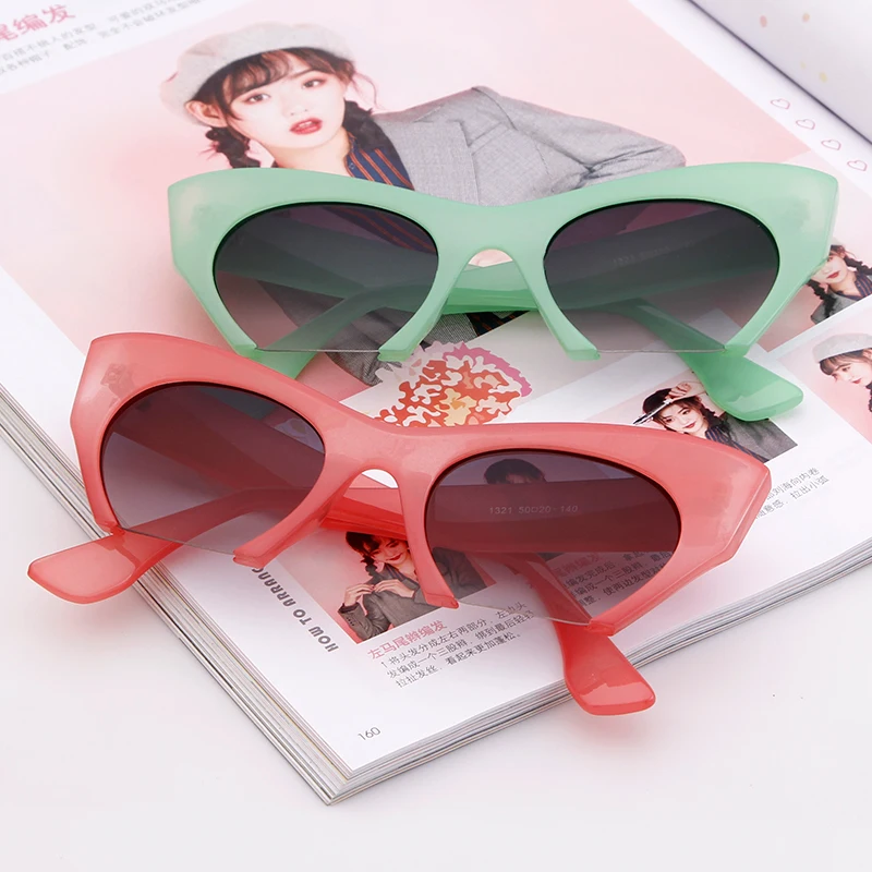 Wer Cutie Frauen Cat Eye Sonnenbrille Marken designer Frau übergroßen halben Rahmen rosa Leopard Sonnenbrille ce Linsen schirme om703 – Detail 1