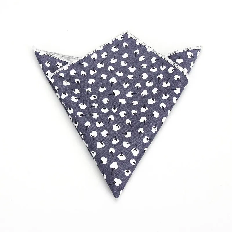 Nieuwe Bloemen Gedrukt Zachte Zakdoek Katoen Mannen Zakdoeken Wedding Banquet Party Pocket Vierkante Bloem Gift Accessoire Hoge Kwaliteit