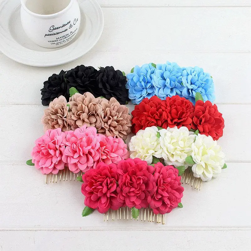 New Bohemian Hairpin Brides Wedding Hair Clips Combs Flower Bridesmaid Headdress DIY Hair Accessories For Women Girls