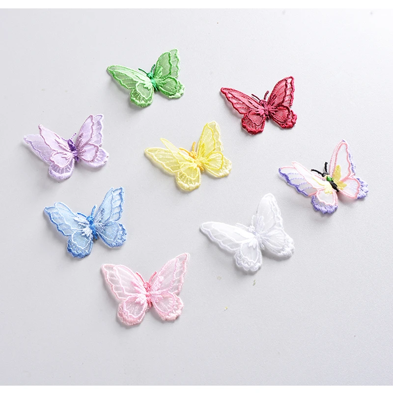 MAXSIN FUN High Quality Embroidered Stickers Butterfly Patch Wedding Dress DIY Decorative Applique Clothes Accessories