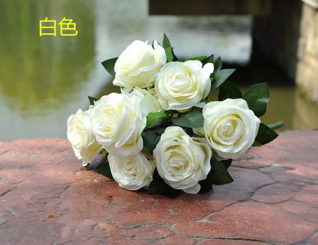 Factory outlets] France rose silk flower artificial flowers simulation flower factory opened housewarming wedding with flowers