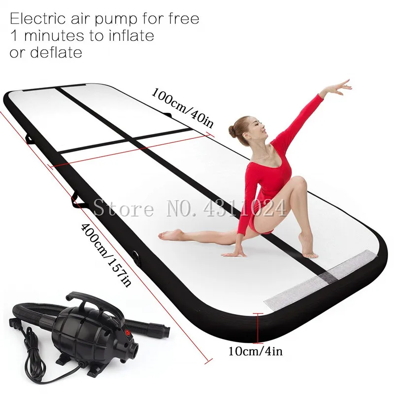 

Fast Delivery With a Pump Inflatable Air Track Mat 4*1*0.1m Trampoline Inflatable Air Tumble Track Inflatable Gym Mat