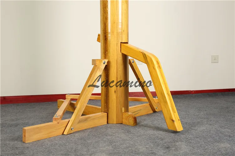 Triangle frame Wing Chun Kung fu moveable Wooden Dummies wholesale Qi Chun wood dummies