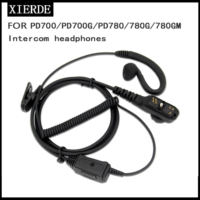 For portable radio HYT Hytera PD780 ear hanging headset speaker microphone PD700 PD700G PD702G PD705G  PD782 PD785 PD785G PT58