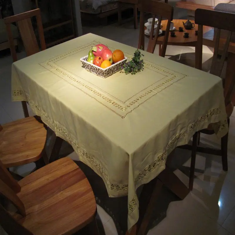 Original single export bamboo garden embroidered cloth snag great circle large rectangular table cloth table cloth