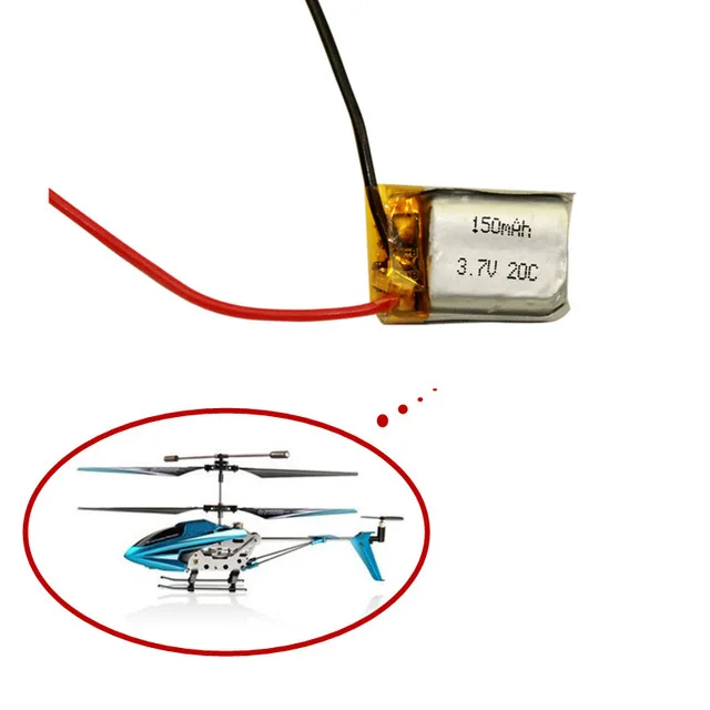 Batteria Lipo 3.7 V 150mAh per Syma S107 S107G 1S 3.7 V 150mAh batteria li-po senza spine 3.7 V 150 mah elicottero parte 1 pz