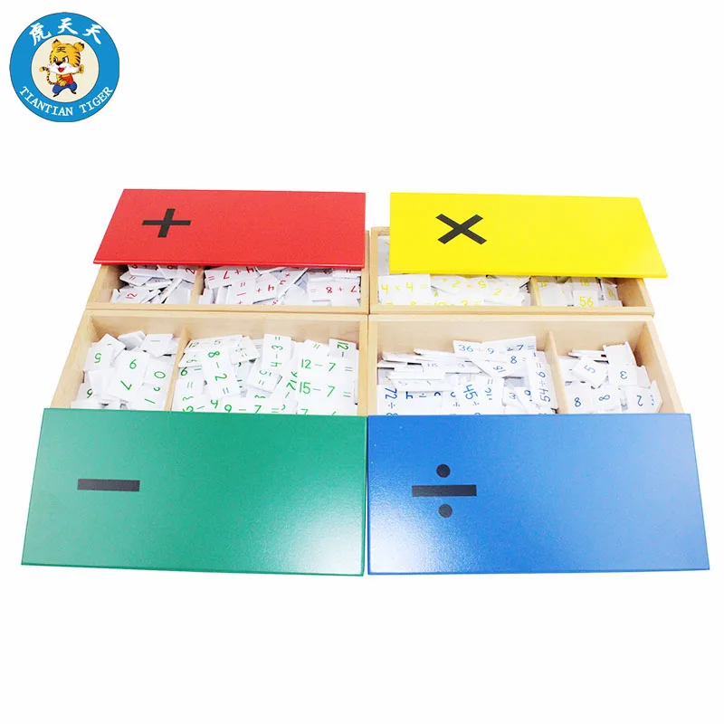 Montessori Baby Mathematics Toys Education Wooden Toys Mental Arithmetic Division Multiplication Subtraction And Addition Boxes