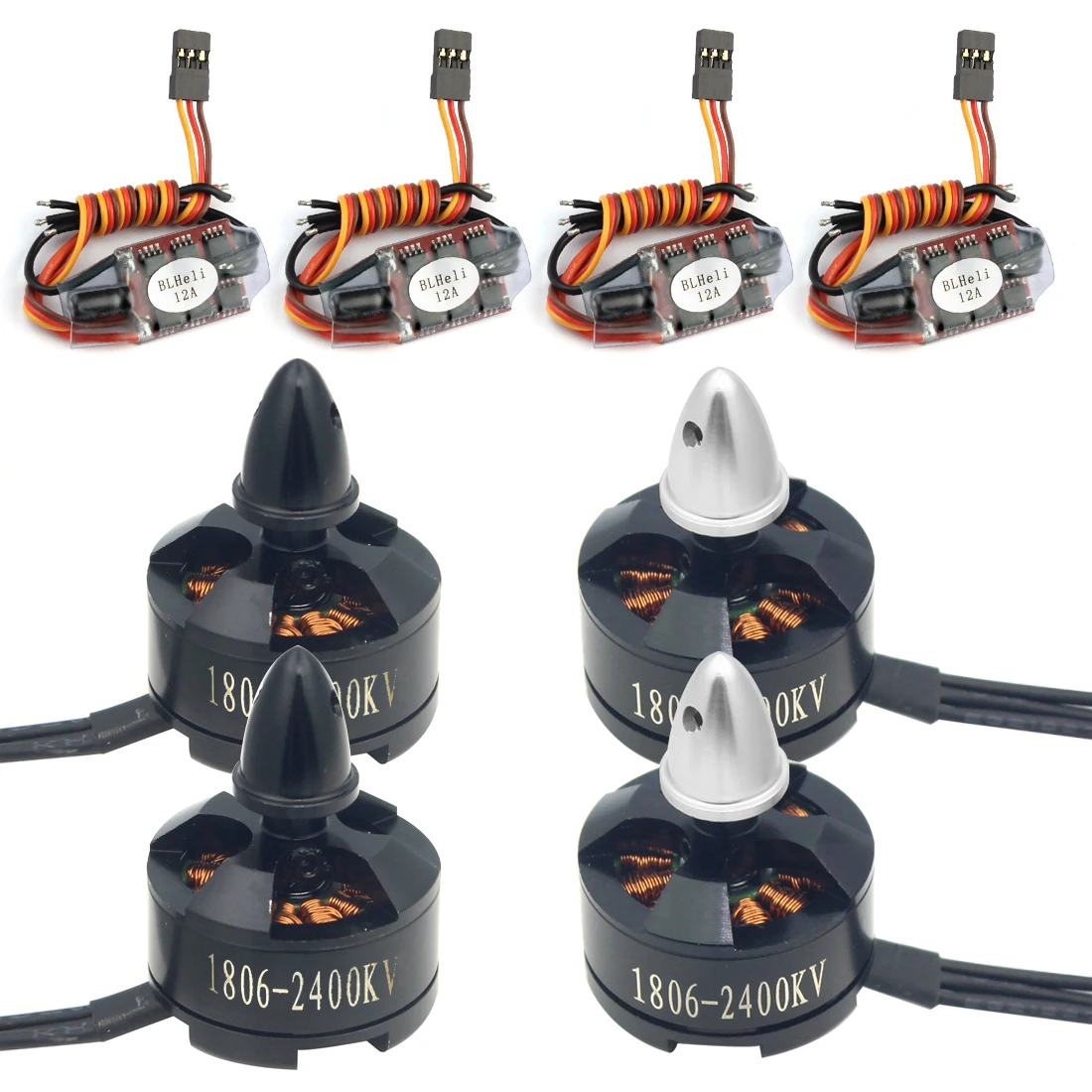 FPV Máy Bay Không Người Lái Xe Máy ESC Combo Blheli 12A ESC 1806 2400KV Động Cơ Cho Máy Bay Trực Thăng Phụ Tùng