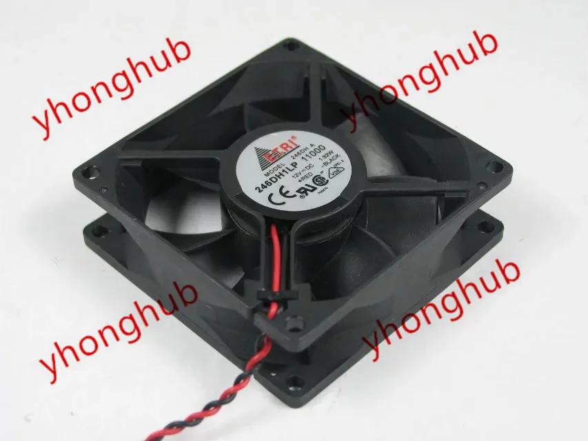 

ETRI 246DH1LP DC 12V 1.92W 2-wire 80x80x25mm Server Cooling Fan