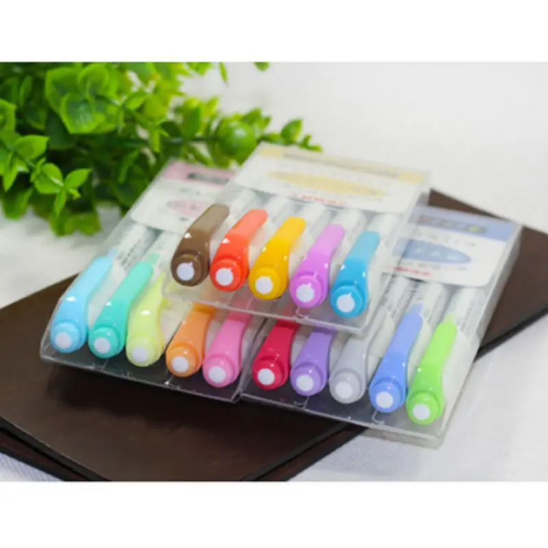 5Pcs/Set Import high-grade Double head writing highlighter pen marker pen luminous pen color mark pen free shipping