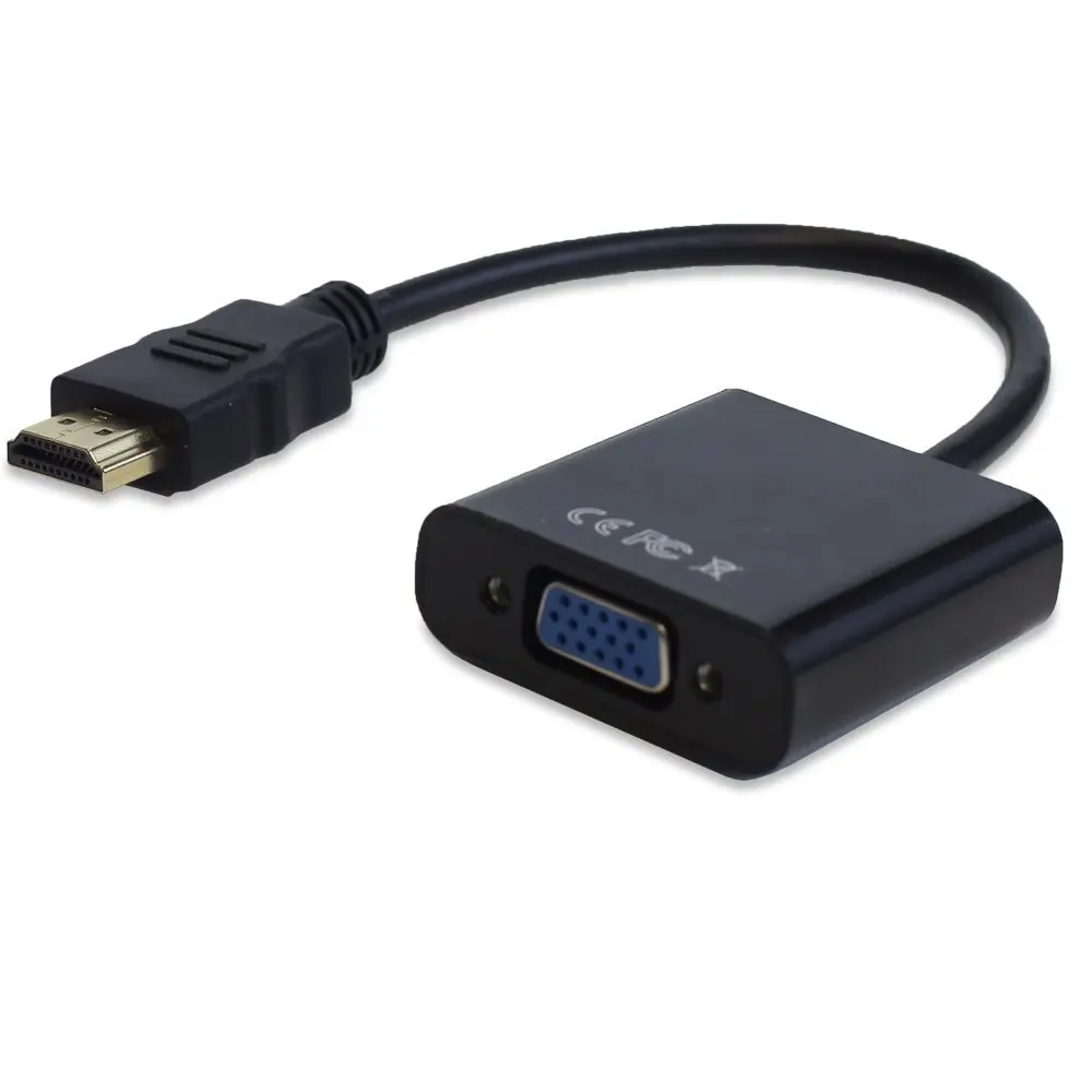 laptop to projector HDMI-compatible to vga cable converter adapter hdmi-vga video convertor hdmi-vga cable male to female