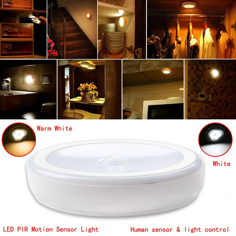 Motion Activated Type/ PIR Infrared Type/ USB Rechargeable Type Wireless LED Night Light Lamp LED Closet Hallway Magnetic Strip