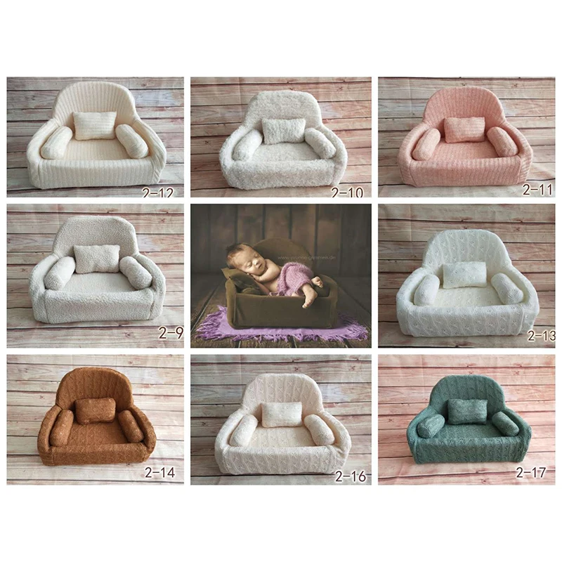Nuovi cestini per divani in posa per oggetti di scena per fotografia neonato Flokati Baby Boy Girl Photo Shoot accessori Basket Prop