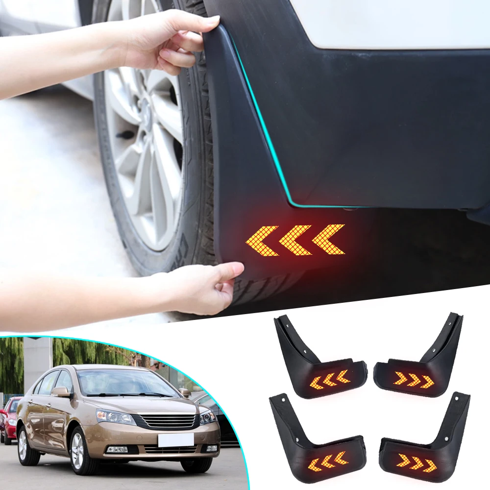 

Front Rear Car Mud Flaps Mudguards For Fender Reflective Warning Splash Guards Mudflap For Geely Emgrand EC7 Car Accessories