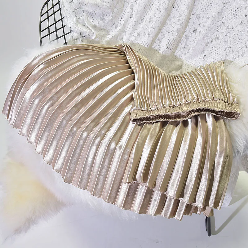 2024 Spring Women Long Pleated Skirt High Waist Women Long Skirt Female Autumn High Quality Women Maxi Skirt Vintage Saia